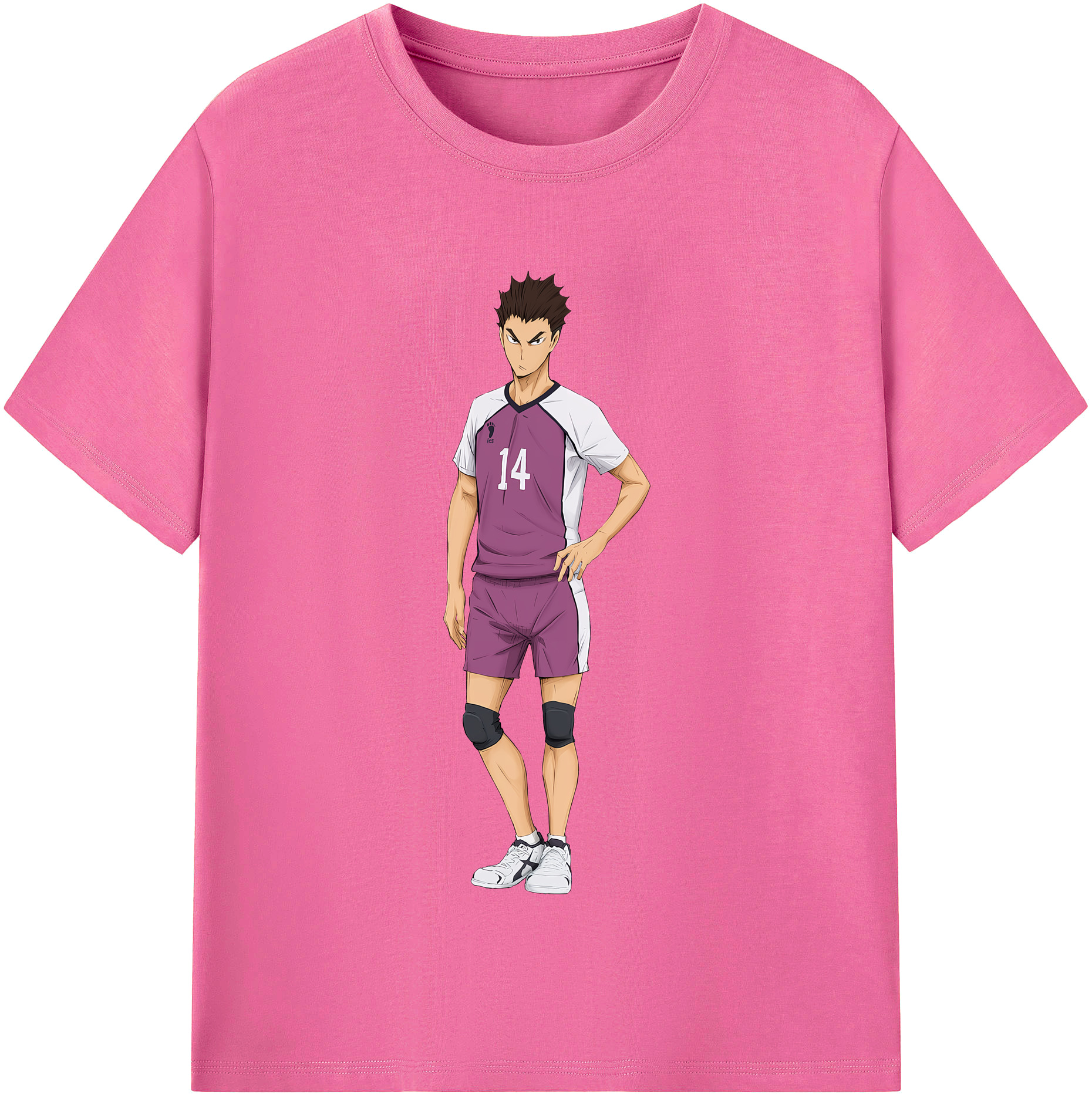 （画像用） ハイキュー!! Haikyu!! レディースカジュアルプリントTシャツ（綿100％）